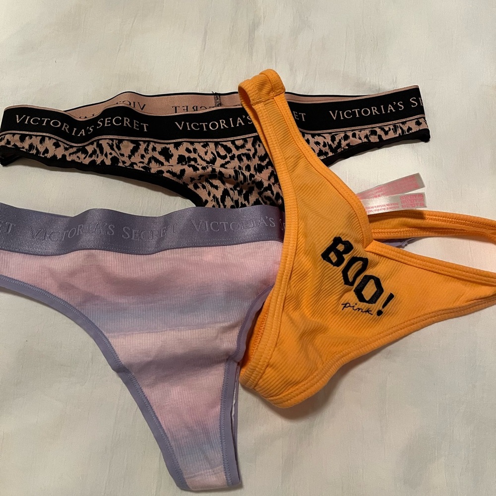 3 Victoria Secret thong panties size M